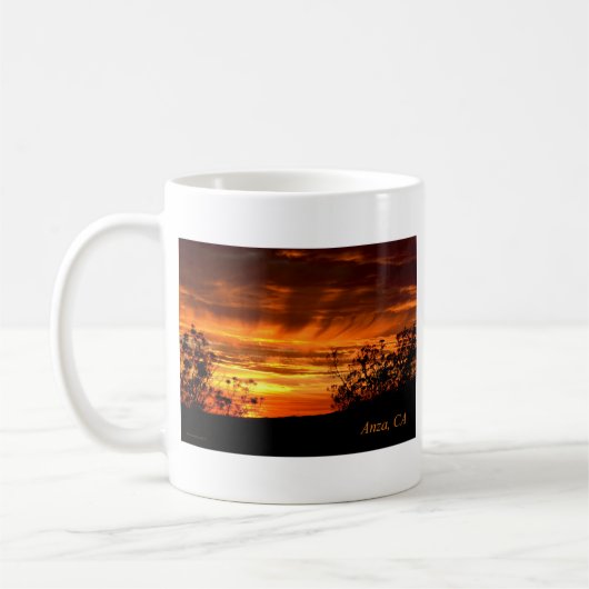 Sonnenuntergang in Anza California Tasse (Links)