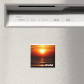 Sonnenuntergang in Aruba Magnet (In Situ (Geschirrspüler))