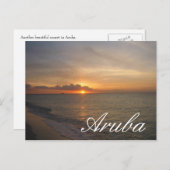 Sonnenuntergang in Aruba Postkarte (Vorne/Hinten)