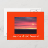 Sonnenuntergang in Arviat, Nunavut Postkarte (Vorne/Hinten)