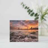 Sonnenuntergang in Barcelona Postkarte (Stehend Vorderseite)