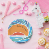 Sonnenuntergang in Barrel Wave Pappteller (Party)