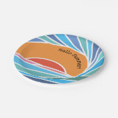 Sonnenuntergang in Barrel Wave Pappteller (Schrägansicht)