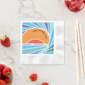 Sonnenuntergang in Barrel Wave Serviette (Beispiel)