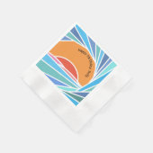 Sonnenuntergang in Barrel Wave Serviette (Ecke)