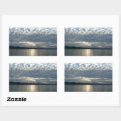 Sonnenuntergang in British Columbia Canadian Seasc Rechteckiger Aufkleber (Blatt)