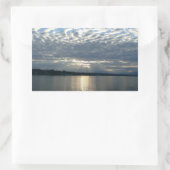 Sonnenuntergang in British Columbia Canadian Seasc Rechteckiger Aufkleber (Tasche)