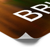 Sonnenuntergang in Brügge. Belgien Poster (Ecke)