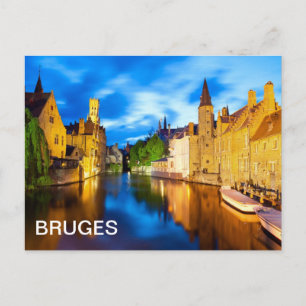 Sonnenuntergang in Brügge. Belgien Postkarte
