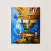 Sonnenuntergang in Brügge. Belgien Puzzle (Vertikal)