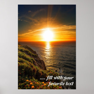 Sonnenuntergang in Cabo de Roca Poster