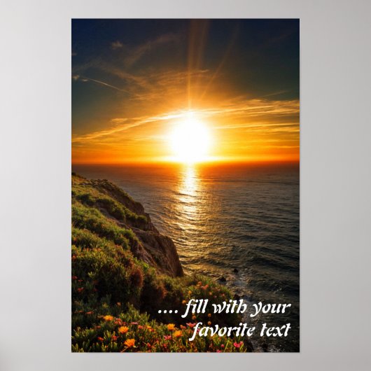 Sonnenuntergang in Cabo de Roca Poster (Vorne)