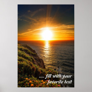 Sonnenuntergang in Cabo de Roca Poster
