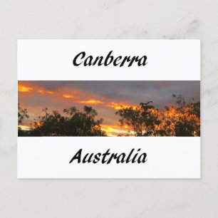 Sonnenuntergang in Canberra Postkarte