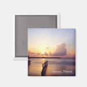 Sonnenuntergang in Cancun Magnet (Vorderseite/Rückseite)