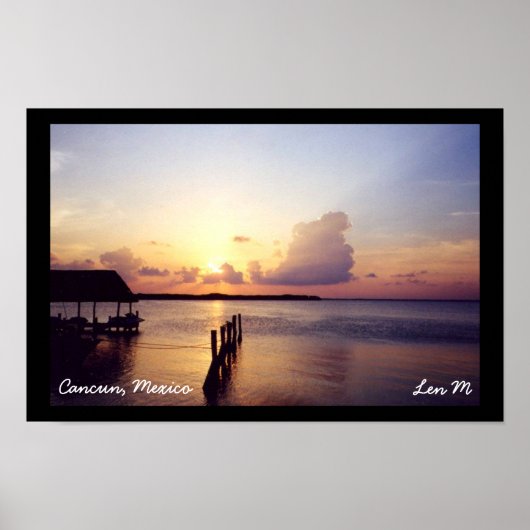 Sonnenuntergang in Cancun-Poster Poster (Vorne)