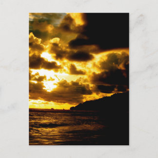 Sonnenuntergang in Carate, Costa Rica Postkarte