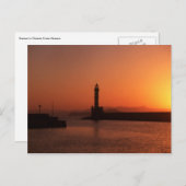 Sonnenuntergang in Chania Postkarte (Vorne/Hinten)
