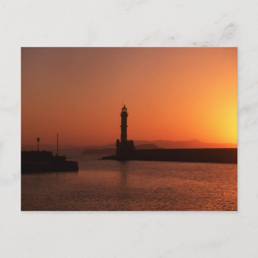 Sonnenuntergang in Chania Postkarte (Vorderseite)