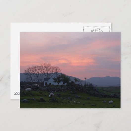 Sonnenuntergang in Connemara Landkreis Galway Irla Postkarte (Vorne/Hinten)