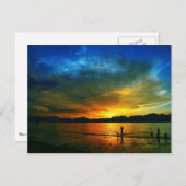 Sonnenuntergang in Da Nang Postkarte (Vorne/Hinten)