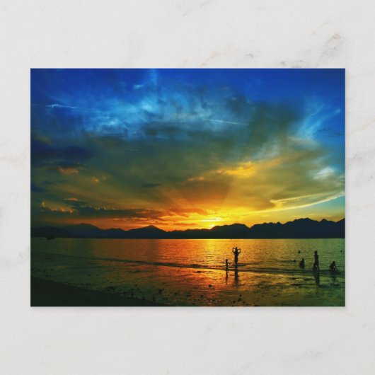 Sonnenuntergang in Da Nang Postkarte (Vorderseite)