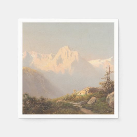 Sonnenuntergang in den Bergen - Carl Lafite Serviette (Vorderseite)