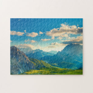 Sonnenuntergang in den Bergen Puzzle