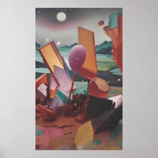 Sonnenuntergang in den Candy Lands - Ken Gage Art Poster (Vorne)