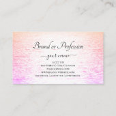 Sonnenuntergang in den hellen Pastellfarben des Oz Visitenkarte (Rückseite)