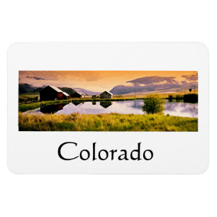 Sonnenuntergang in den Kabinen Colorado Magnet