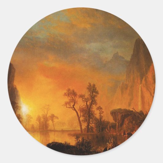 Sonnenuntergang in den Rockies Stickers (Vorderseite)