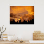 Sonnenuntergang in den Sierras - Drucken Poster (Küche)