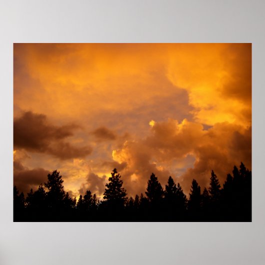 Sonnenuntergang in den Sierras - Drucken Poster (Vorne)