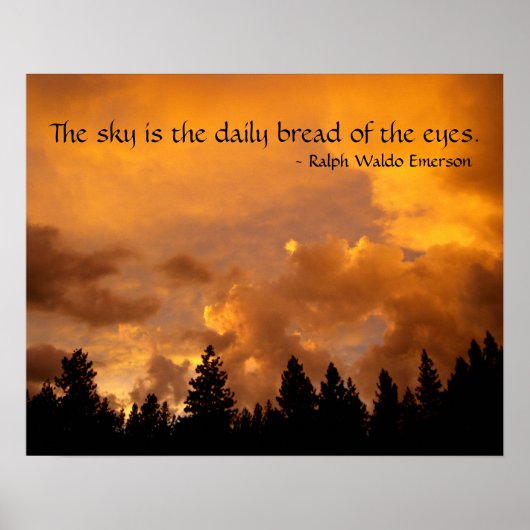 Sonnenuntergang in den Sierras Poster (Vorne)