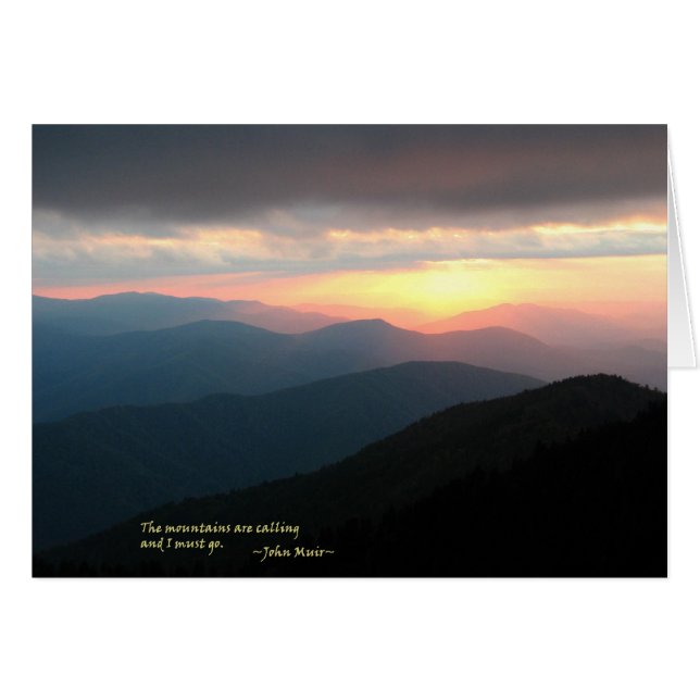 Sonnenuntergang in den Smokies: Die Mtnis rufen /  (Vorderseite (Horizontal))