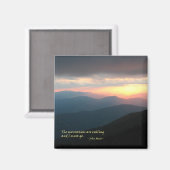 Sonnenuntergang in den Smokies: Die Mtnis rufen /  Magnet (Vorderseite/Rückseite)
