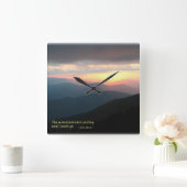 Sonnenuntergang in den Smokies: Die Mtnis rufen / Quadratische Wanduhr (Zuhause)