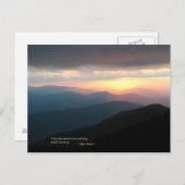 Sonnenuntergang in den Smokies: Mtns rufen / Muir Postkarte (Vorne/Hinten)