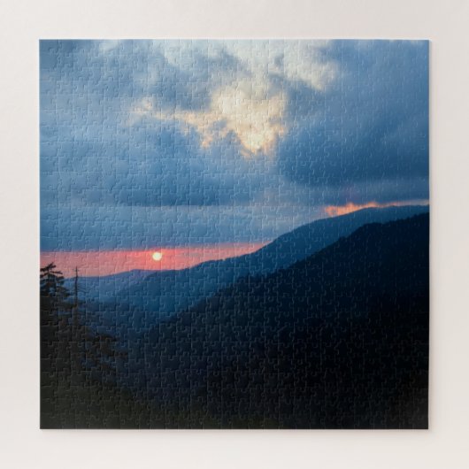 Sonnenuntergang in den Smoky-Bergen - 20x20 Puzzle (Vertikal)