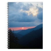 Sonnenuntergang in den Smoky-Bergen - Notebook Notizblock (Vorderseite)