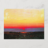 Sonnenuntergang in den Steppen am Meer, schöne Kun Postkarte (Vorderseite)