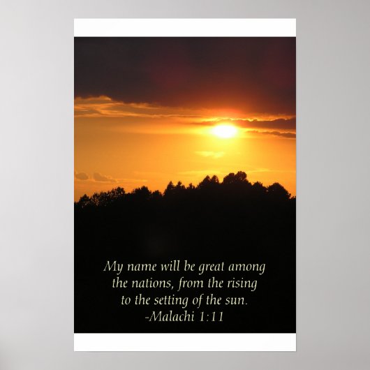 Sonnenuntergang in den Voralpen Poster (Vorne)