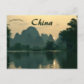 Sonnenuntergang in der China Postkarte (Vorderseite)