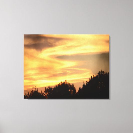 Sonnenuntergang in der Forest Canvas Print Leinwanddruck (Vorderseite)