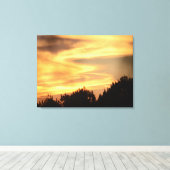 Sonnenuntergang in der Forest Canvas Print Leinwanddruck (Insitu (Holzboden))