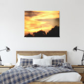 Sonnenuntergang in der Forest Canvas Print Leinwanddruck (Insitu (Schlafzimmer))