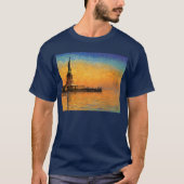Sonnenuntergang in der Freiheits-Insel T-Shirt (Vorderseite)
