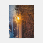 Sonnenuntergang in der Kalahari-Wüste, Namibia Fleecedecke (Vorderseite)