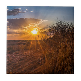 Sonnenuntergang in der Kalahari-Wüste, Namibia Fliese